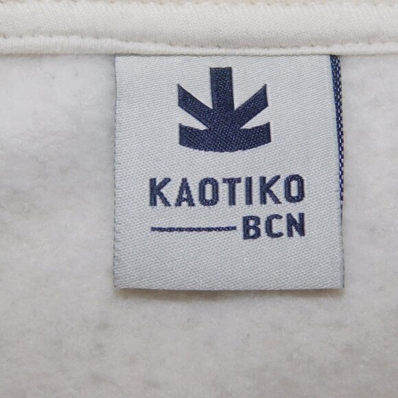KAOTIKO BCN Spain Women XL Cream Collared Sweatshirt DOGS ARE MY FAVORITE PEOPLE - Picture 5 of 11